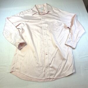 CREMIEUX‎ Mens Pink 100% Pima Cotton Non Iron Dress Shirt 16 1/2 34